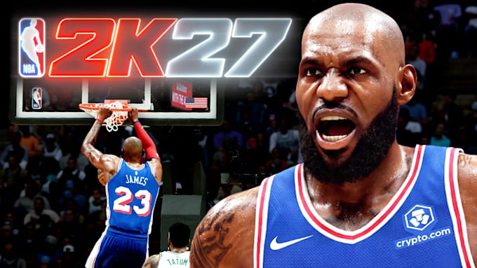 create a professional nba 2k27 youtube gaming thumbnail