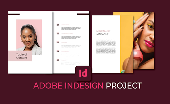 do adobe indesign project, book formatting, indesign catalog magazine, brochure