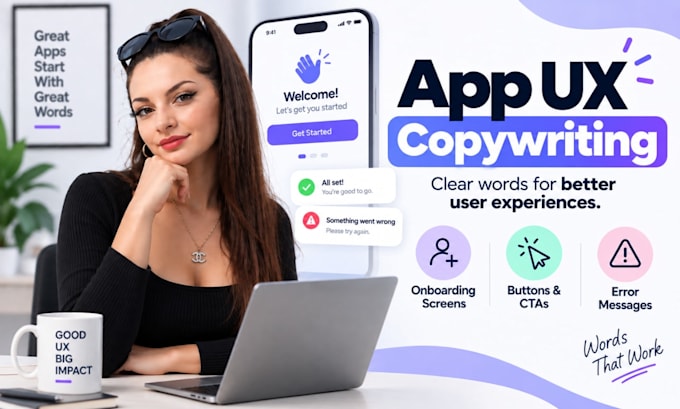 write app ux copy onboarding screens buttons error messages product microcopy