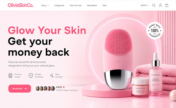 beauty website cosmetics store salon website beauty salon website spa website