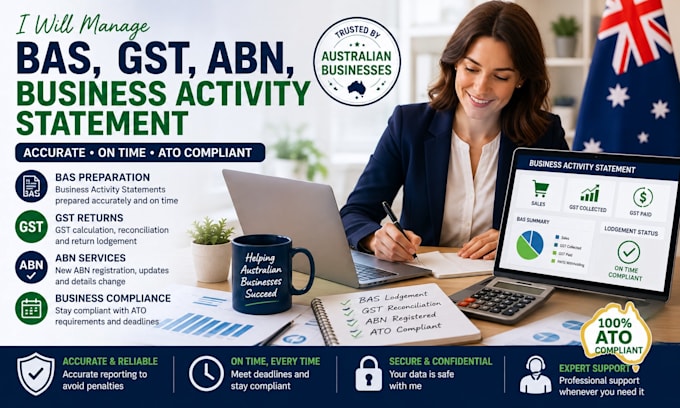 manage bas, gst, abn, business activity statement
