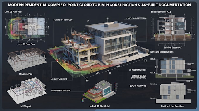 develop revit scan to bim, point cloud and as built automation tools