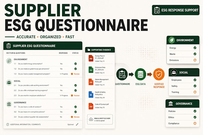 complete your supplier esg questionnaire accurately and fast