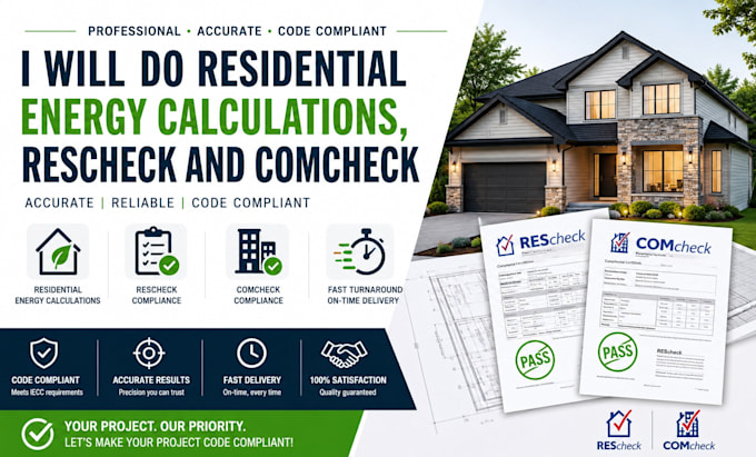 do residential energy calculations, rescheck and comcheck