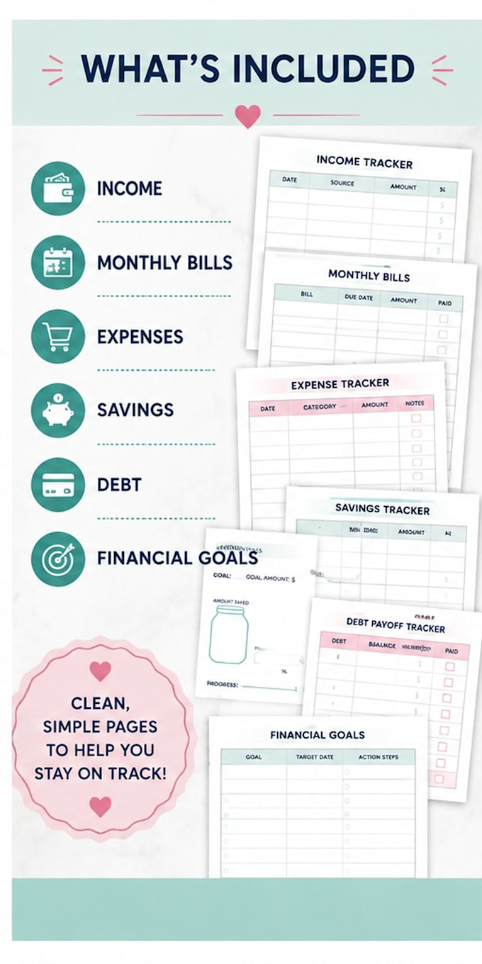 create a simple printable family budget planner