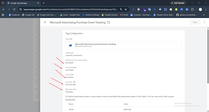 setup bing ads uet tag and conversion tracking via gtm