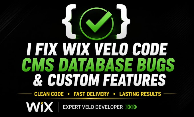 fix wix velocode bugs,cms database errors and custom functionality