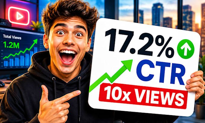 design youtube thumbnails high CTR