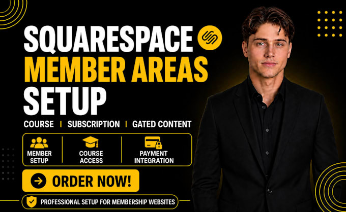 setup squarespace member areas course subscription gated content payments
