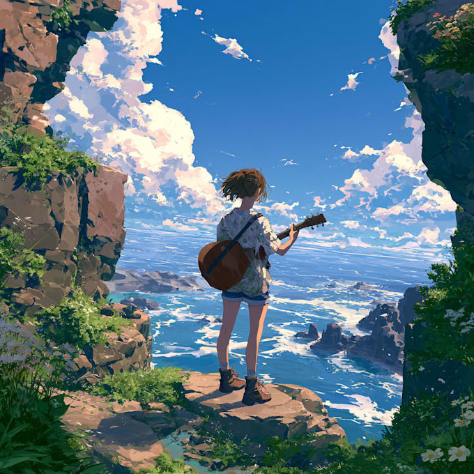 create anime style album cover