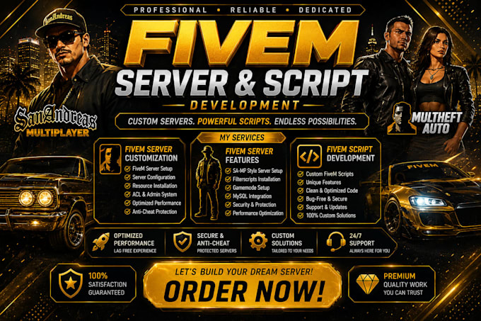 setup your fivem server from scratch for players and monetization