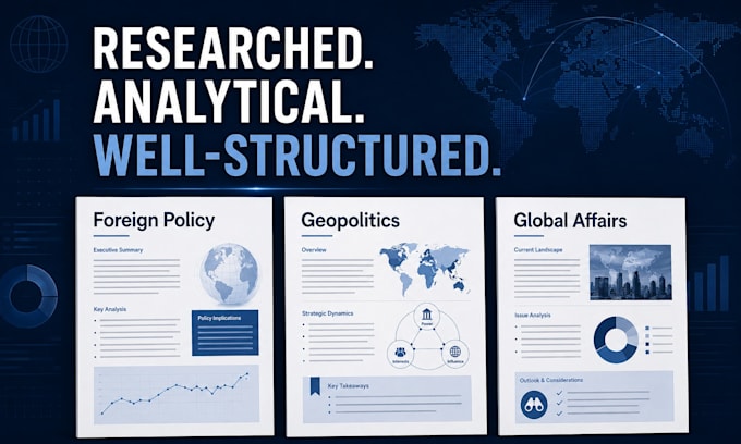 write international relations, geopolitics and foreign policy articles
