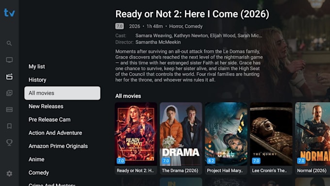 develop latest iptv app for ios android, samsung with cpanel
