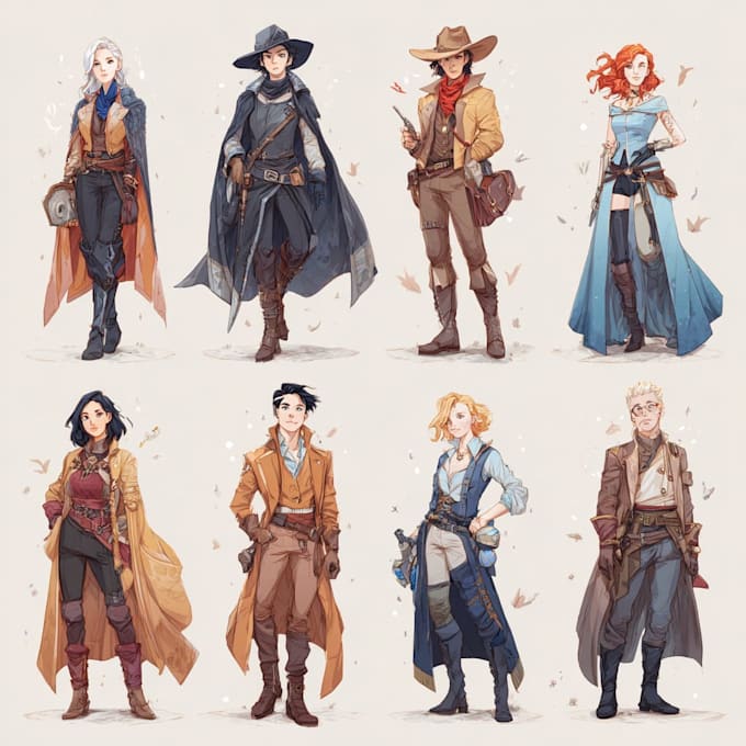 design a dnd party art and group art