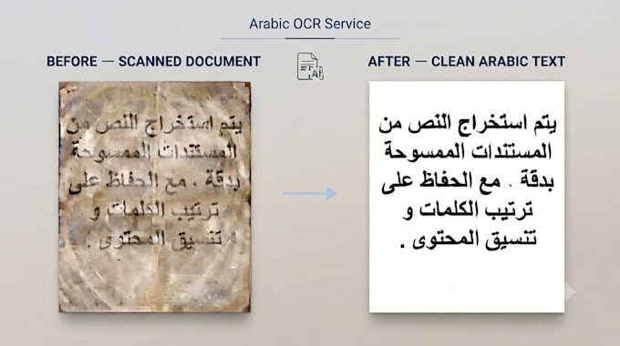 do arabic ocr and extract text from scanned documents