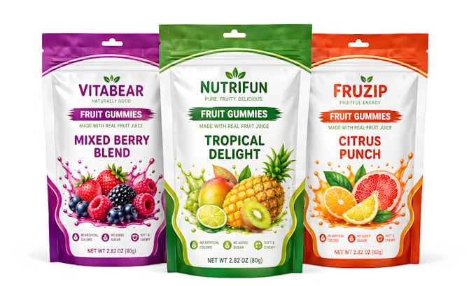 do standup pouch packaging and label design