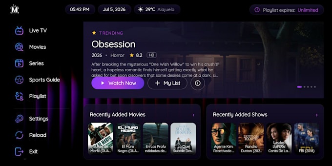 develop a professional iptv app for lg, ios and smart TV