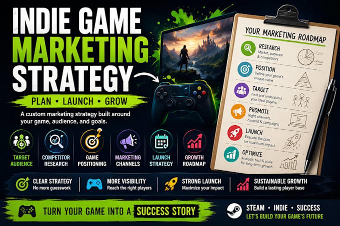 create a winning indie game marketing strategy and launch plan
