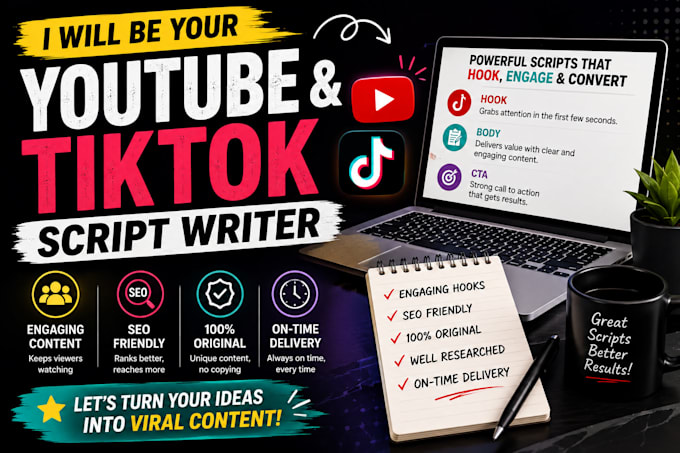 write viral youtube and tiktok video scripts