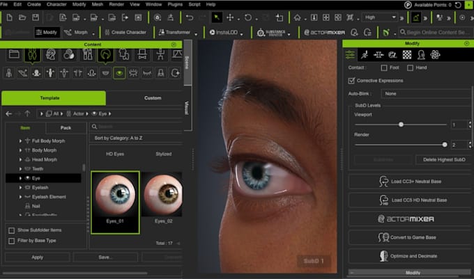 create rig 3d model, cc4, cc5, avatar for iclone 8, ue5, bone, c4d, maya tps
