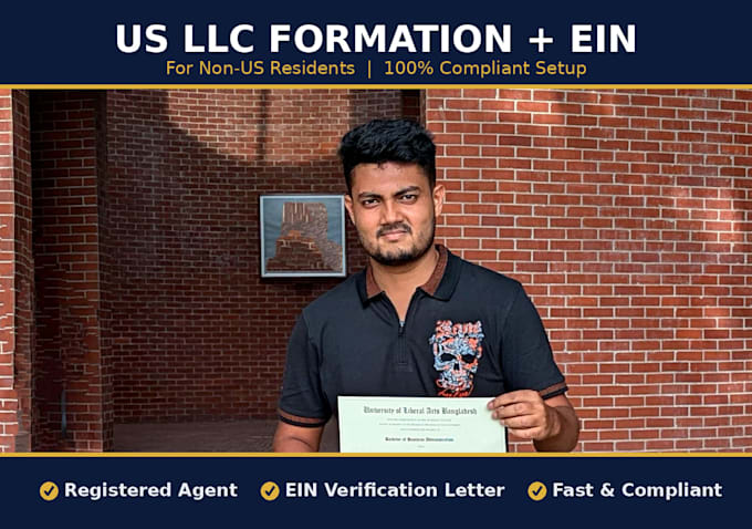 form a US llc and get your ein for non US residents