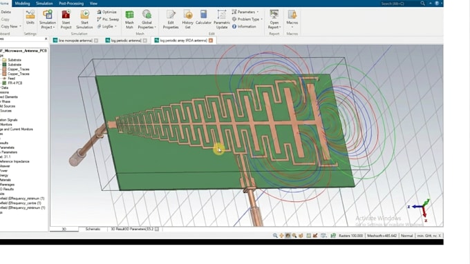 design rf microwave antenna and rf pcb with hfss or cst simulation