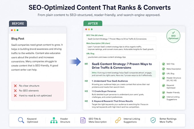 write SEO optimized saas fintech and healthcare content