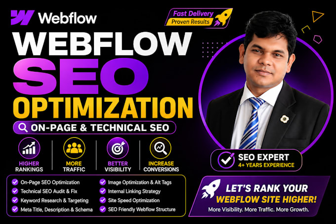 webflow SEO, onpage and technical optimization for top ranking