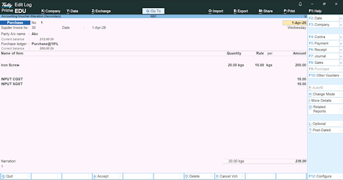 do accurate tallyprime voucher entry and bookkeeping