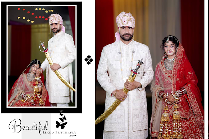 do professional photo editing and wedding album design