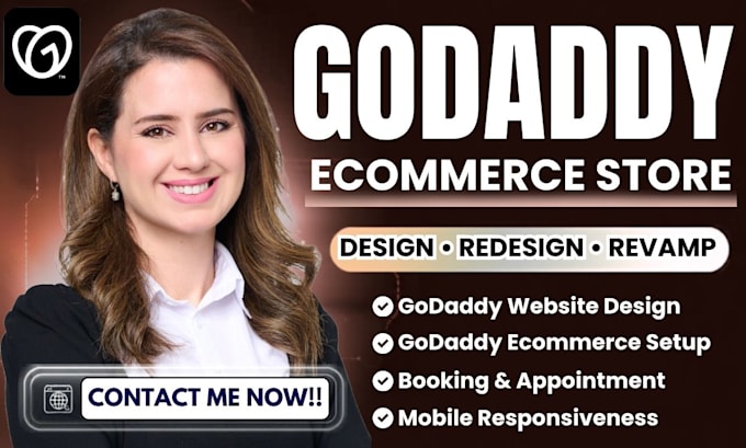 design godaddy ecommerce website, ecommerce store setup, fix ecommerce store