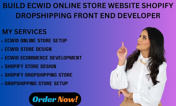 build ecwid online store website shopify dropshipping front end developer