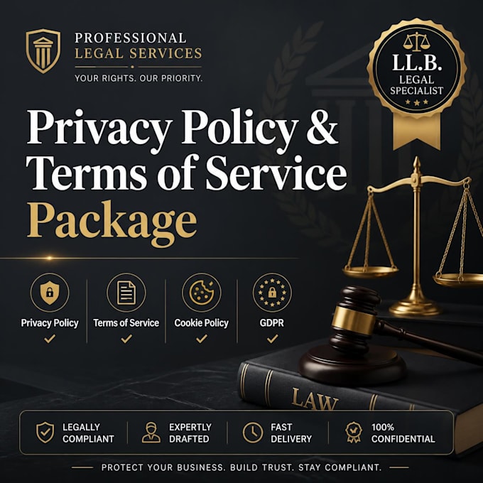 draft a privacy policy, terms of service
