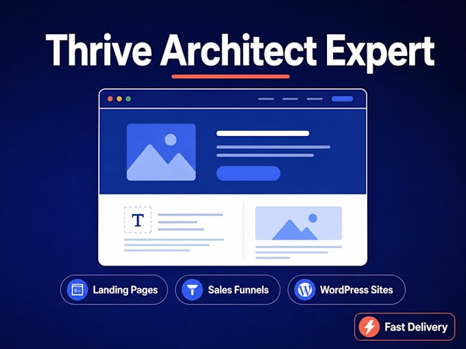 build your wordpress website or landing page with thrive architect
