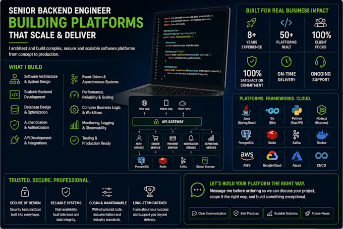 architect and build your complex, scalable software platform