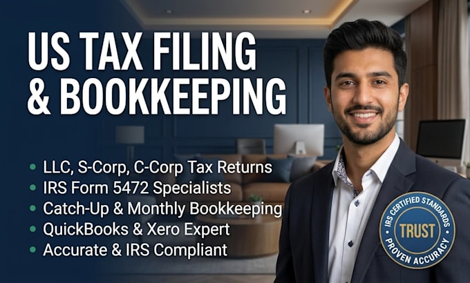 file us tax returns, corporate tax returns, and bookkeeping for your llc