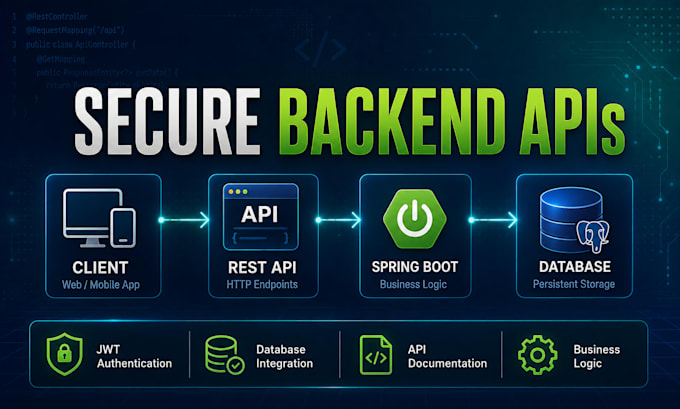 develop java spring boot rest apis and microservices