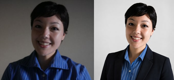 retouch your headshot photo for linkedin CV and social media