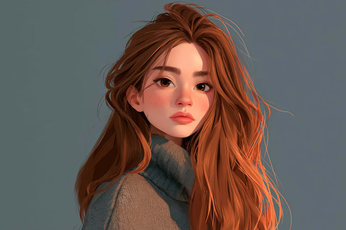 create simple cartoon portrait