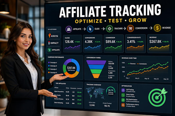 setup optimize awin impact cj affiliate program and tracking