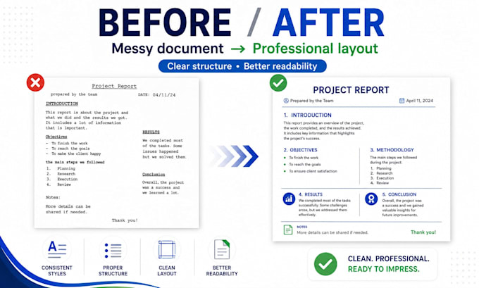 format and organize your microsoft word document