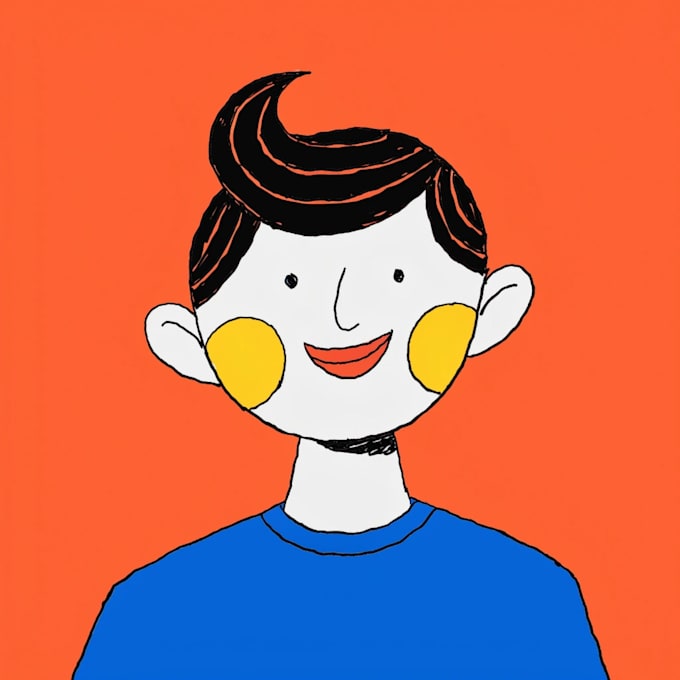 create simple cartoon portrait