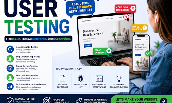 do QA testing and user testing for your software