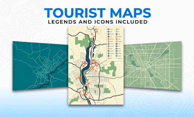 design a custom vector city map illustration, travel map and tourist map