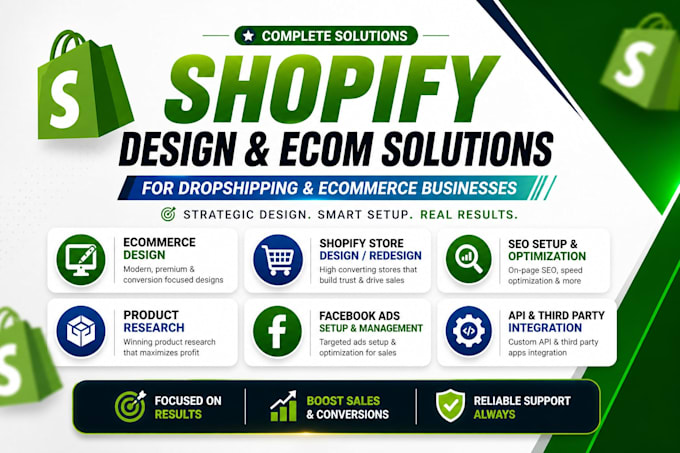 design shopify store, ecommerce dropshipping store