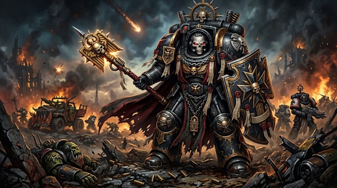 made a warhammer 40k character depending on your concept