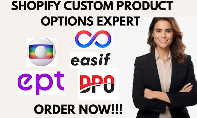 setup shopify custom product options easyflow easify pc infinite globo zepto dpo