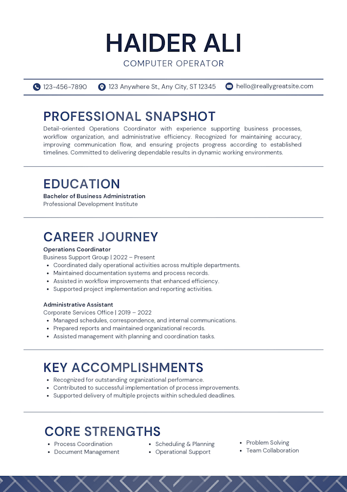design, edit, and format professional resume and CV