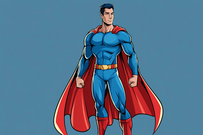 draw you as an amazing superhero illustration