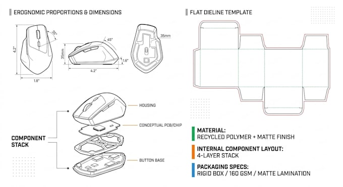 design premium 3d packaging, box dieline, and unboxing mockups